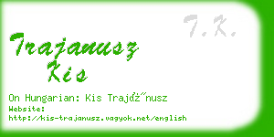 trajanusz kis business card